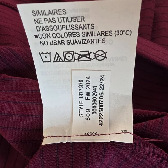 Under Armour L/Tall Polo Loose Fit UPF 50+ Burgundy Stripe 4-Way Stretch NWT - Picture 5 of 6